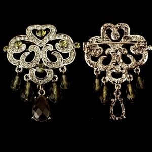 1928 Brand Victorian Revival Filigree Brooch